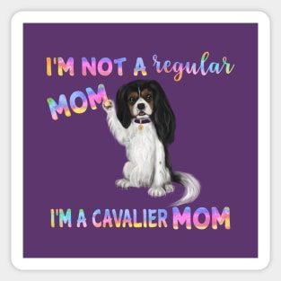 I'm Not a Regular Mom, I'm a Cavalier Mom, Tri-Colored Sticker